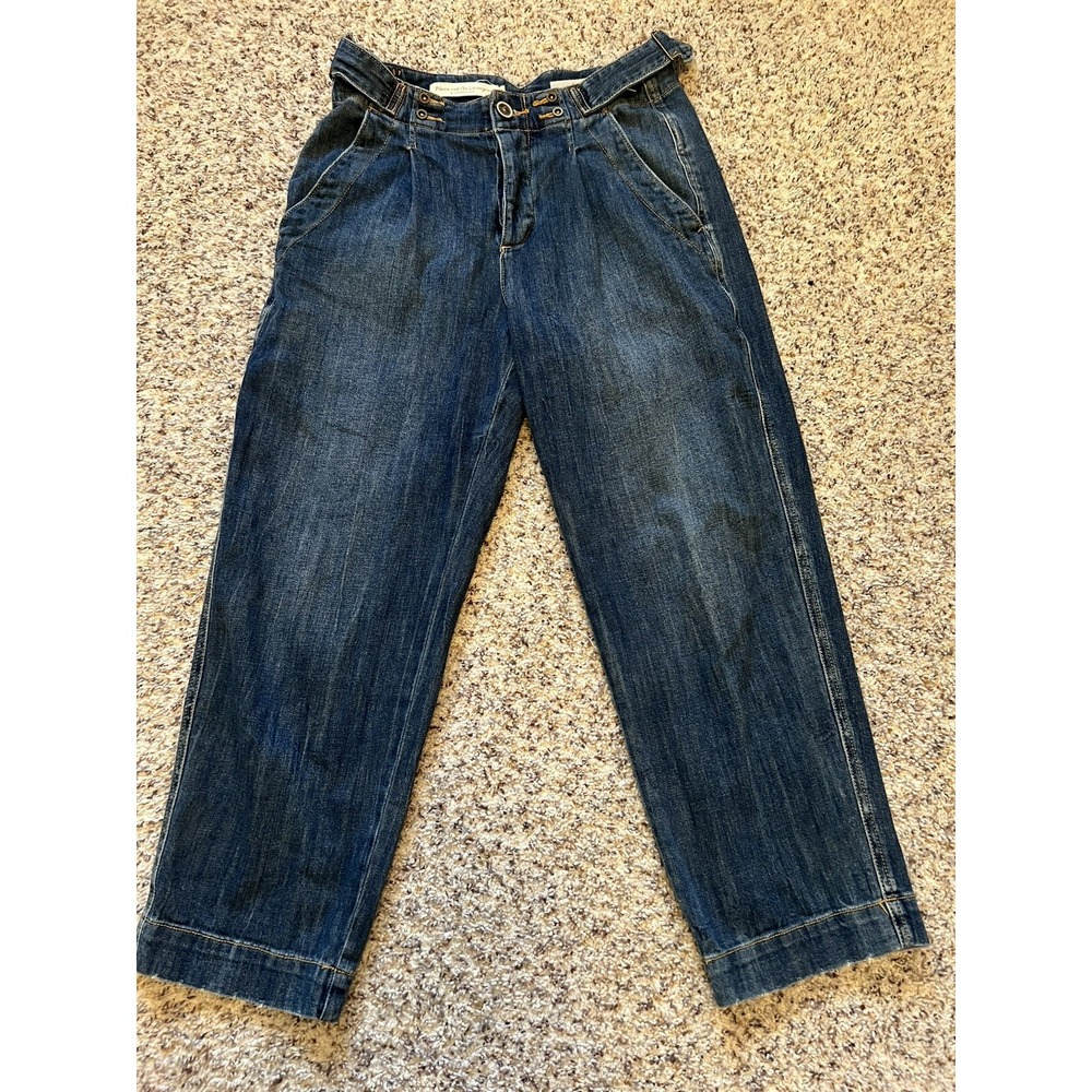 Pilcro and the Letterpress Anthropologie Mid Rise Pleated Jeans Size 25 Women